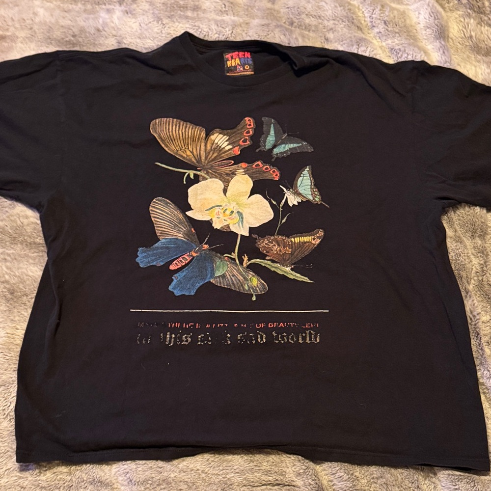 Women's Black Butterfly Graphic Tee